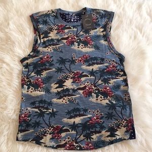 Palm Tree Hawaiian Muscle Tee [America Republic]